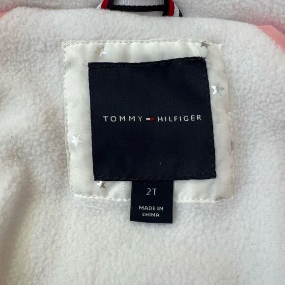 Tommy Hilfiger Girls' toddler pink Fleece lined puffer Jacket size 2T - Picture 4 of 5